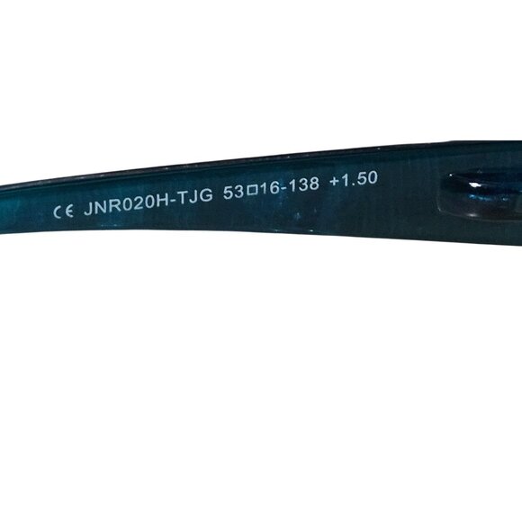 Reading Glasses Frame Jones New York Women's Rectangular +1.50 Tortoise & Teal - Picture 4 of 9